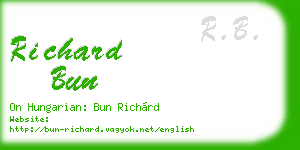 richard bun business card