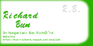 richard bun business card